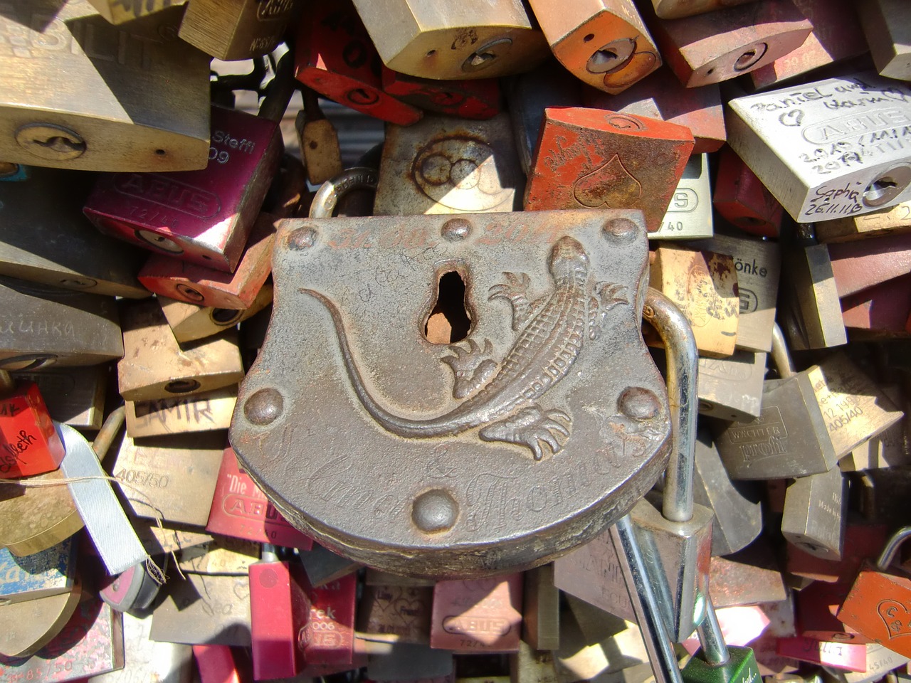 cologne castles padlocks free photo