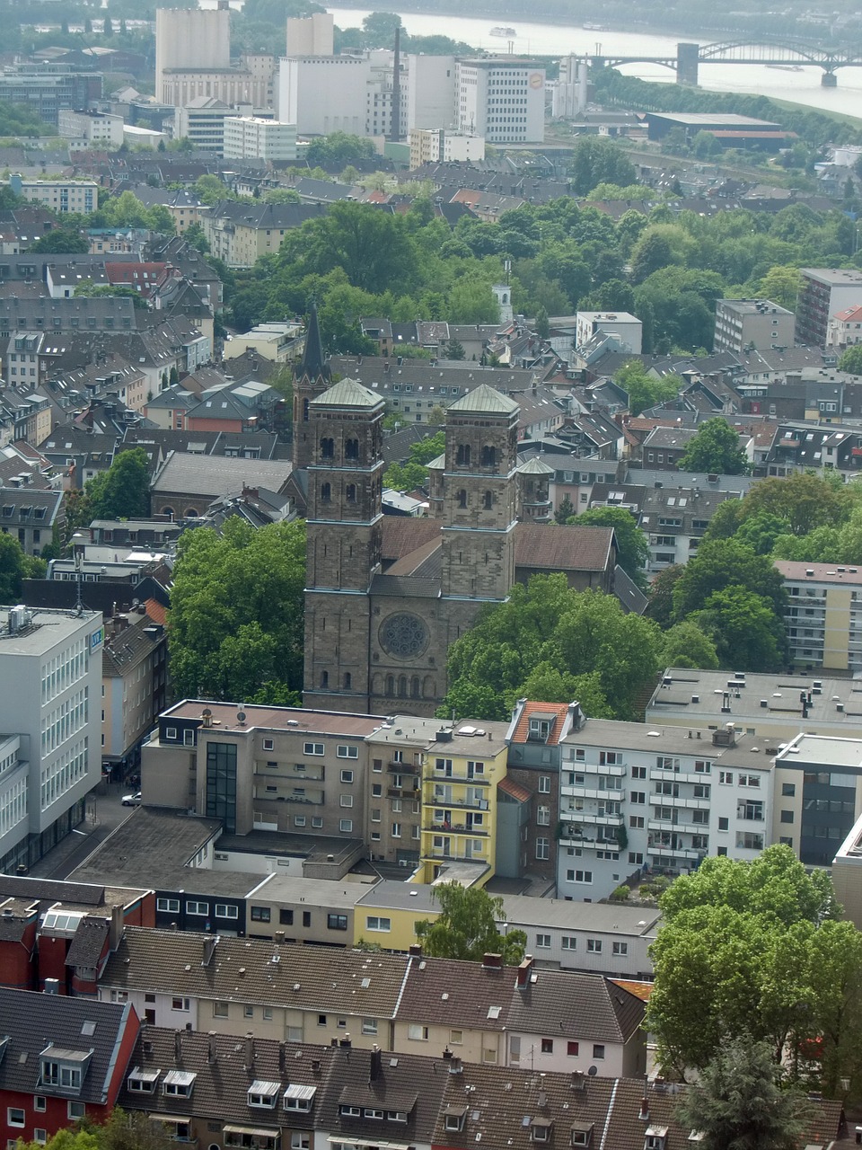 cologne aerial view city free photo
