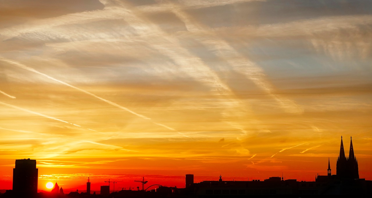 cologne  dom  sunrise free photo