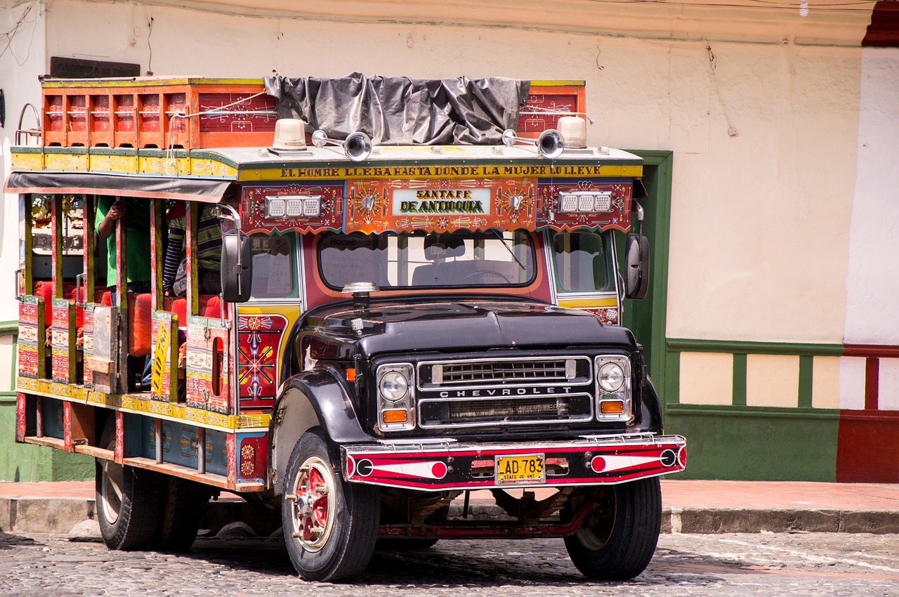 colombia chiva truck free photo