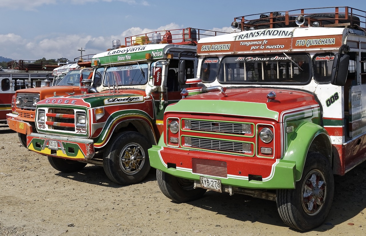 colombia  buses  traffic free photo