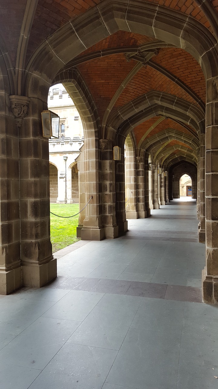 colonnade stone arches university free photo