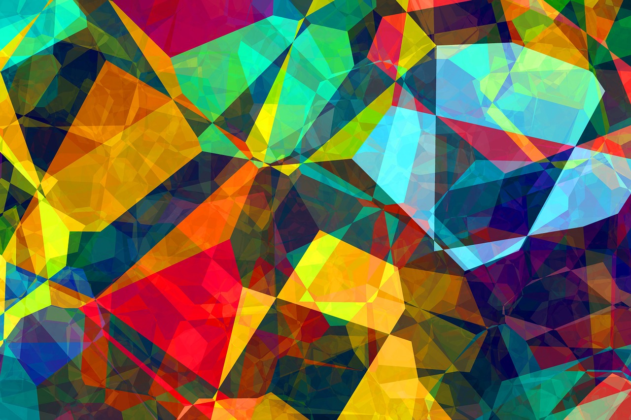 color abstract polygon free photo