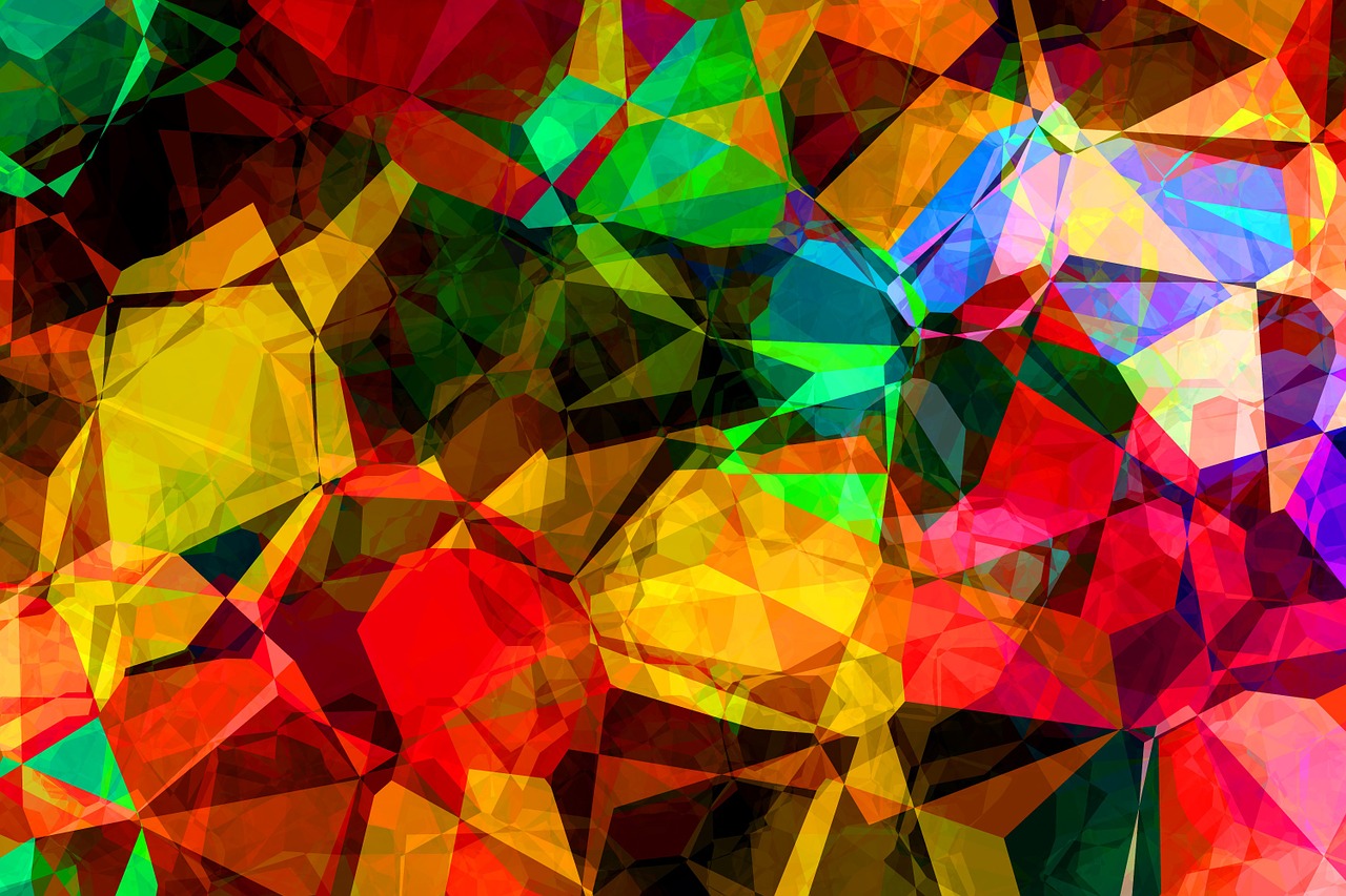 color abstract polygon free photo