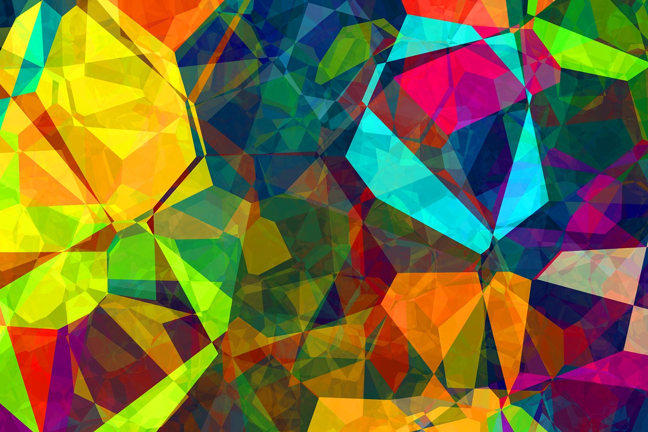 color abstract polygon free photo