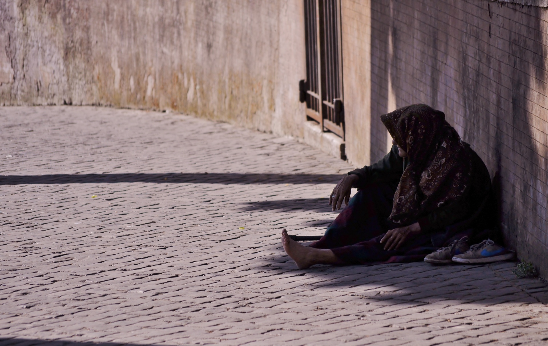 homeless beggar woman free photo