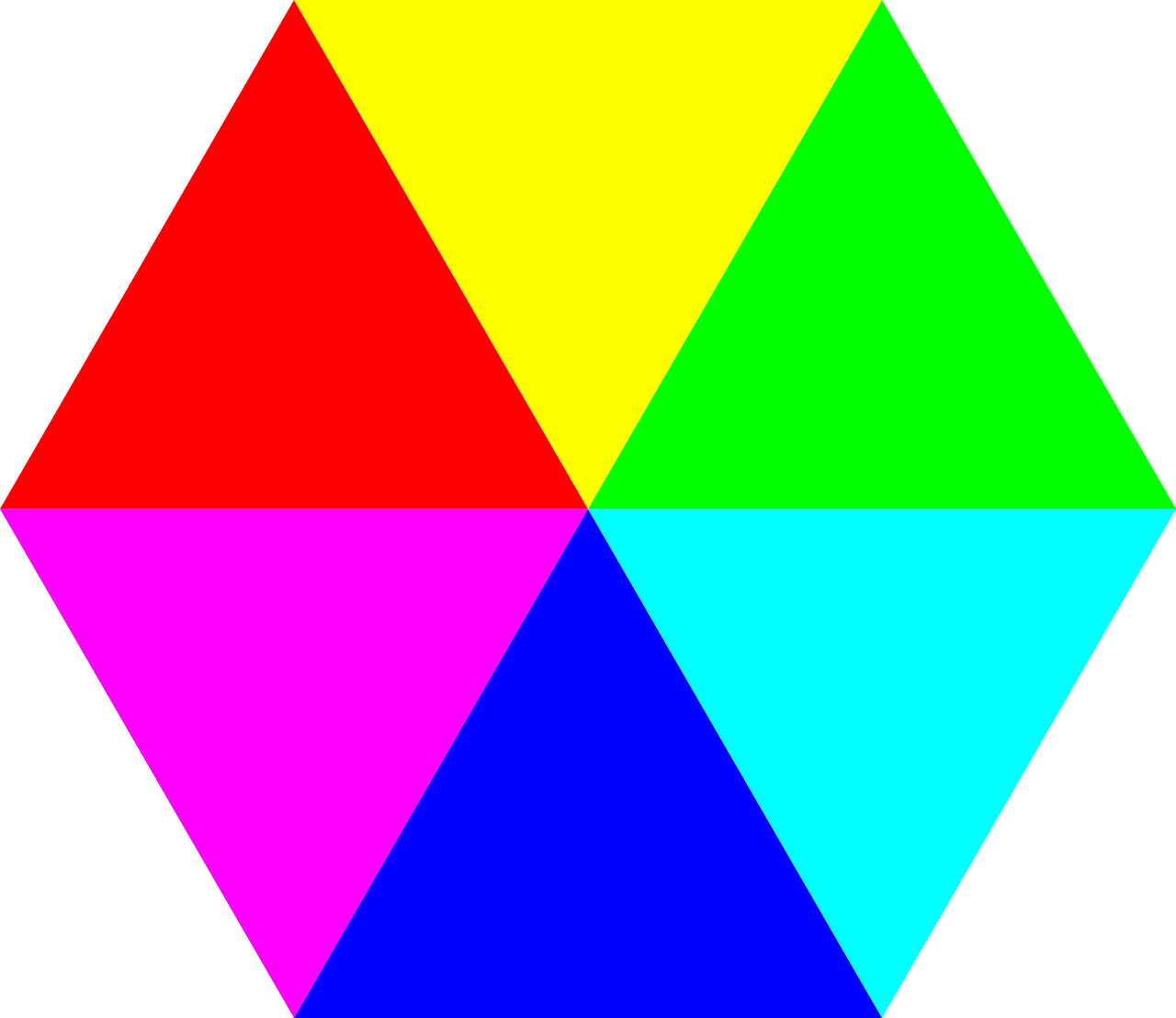 color hexagon triangles free photo
