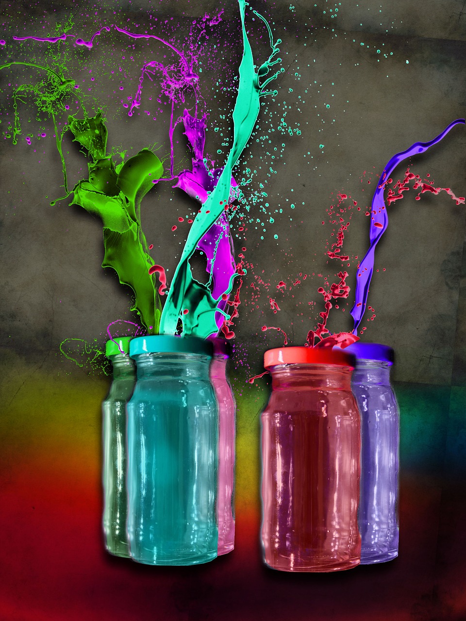 color spray glass free photo