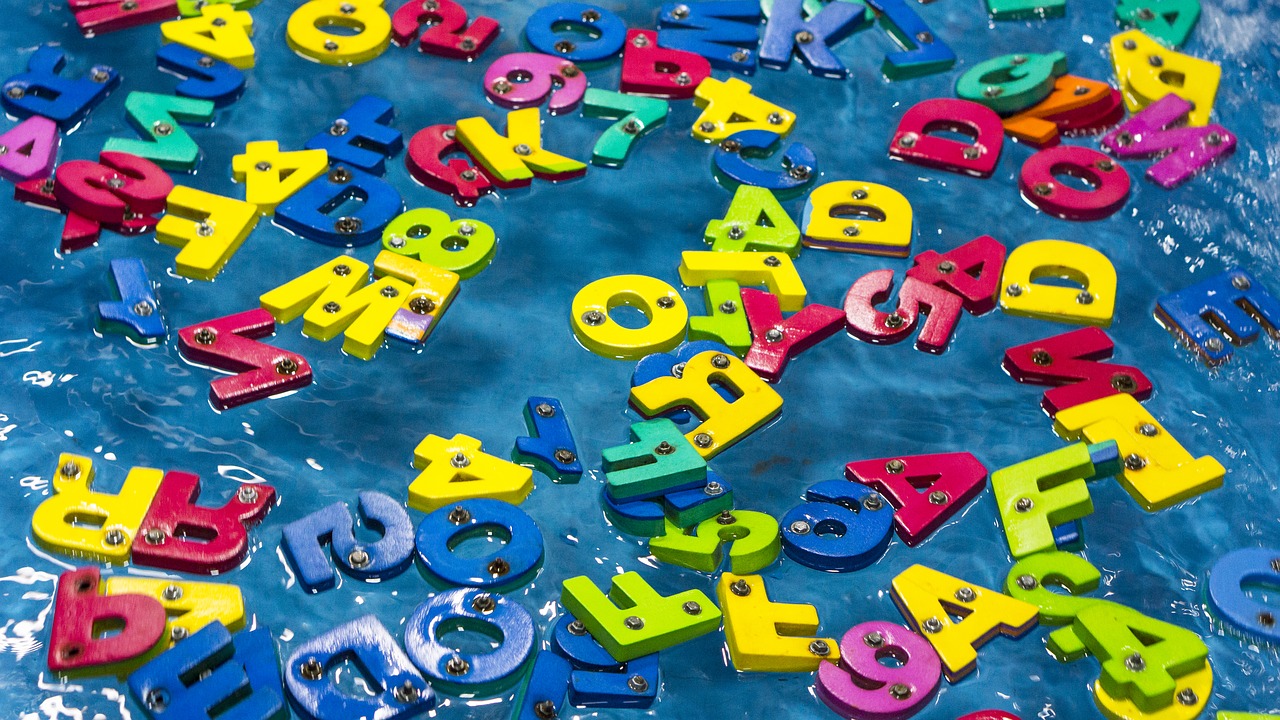 color alphabet plastic free photo