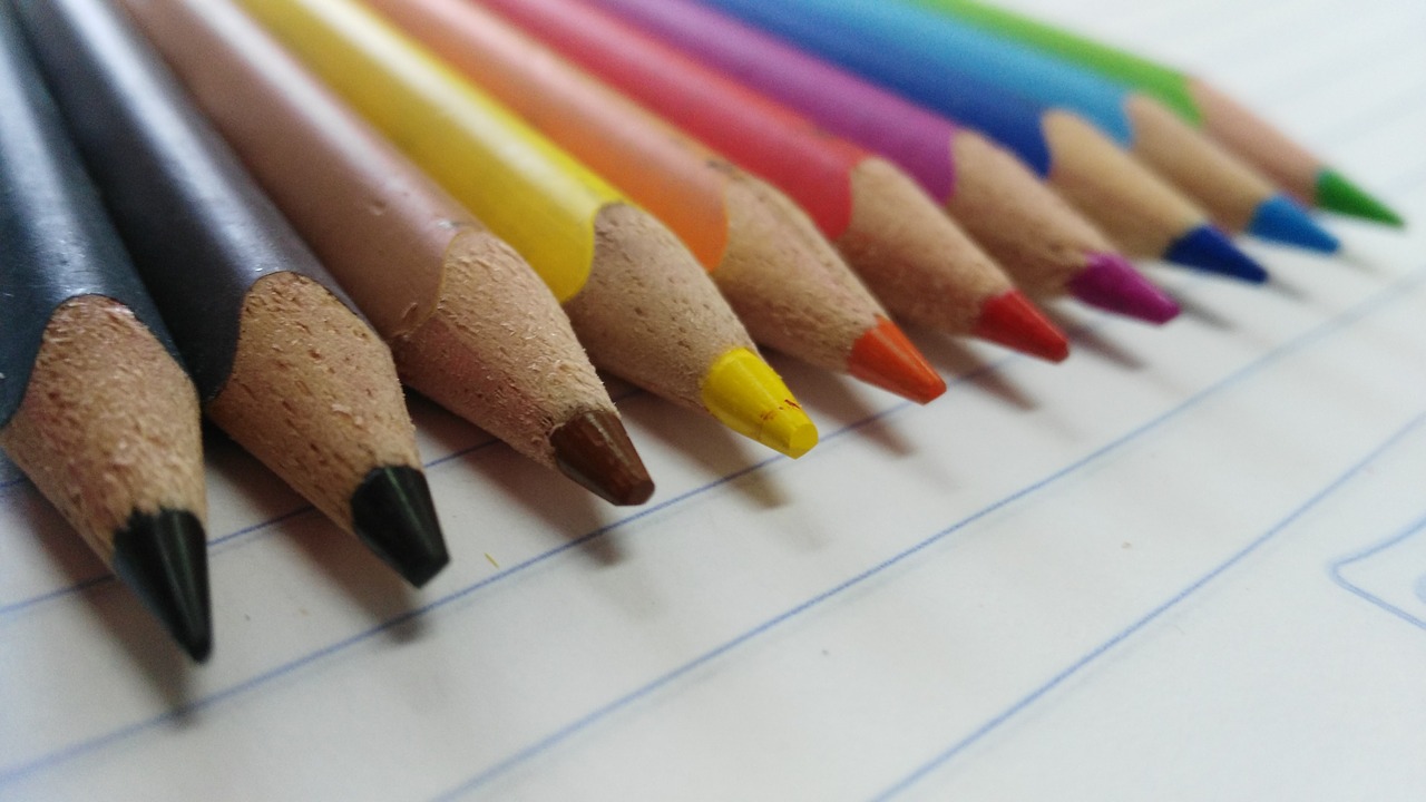 color school pencils free photo