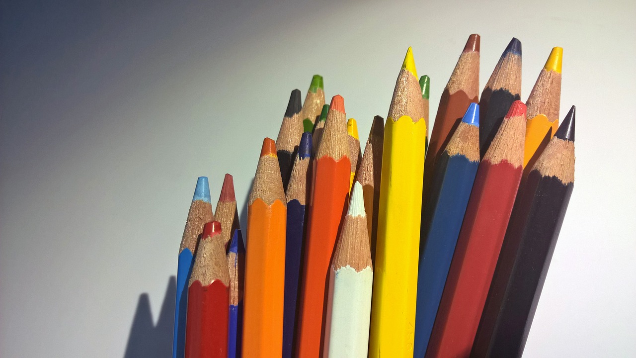 color pens colored pencils free photo