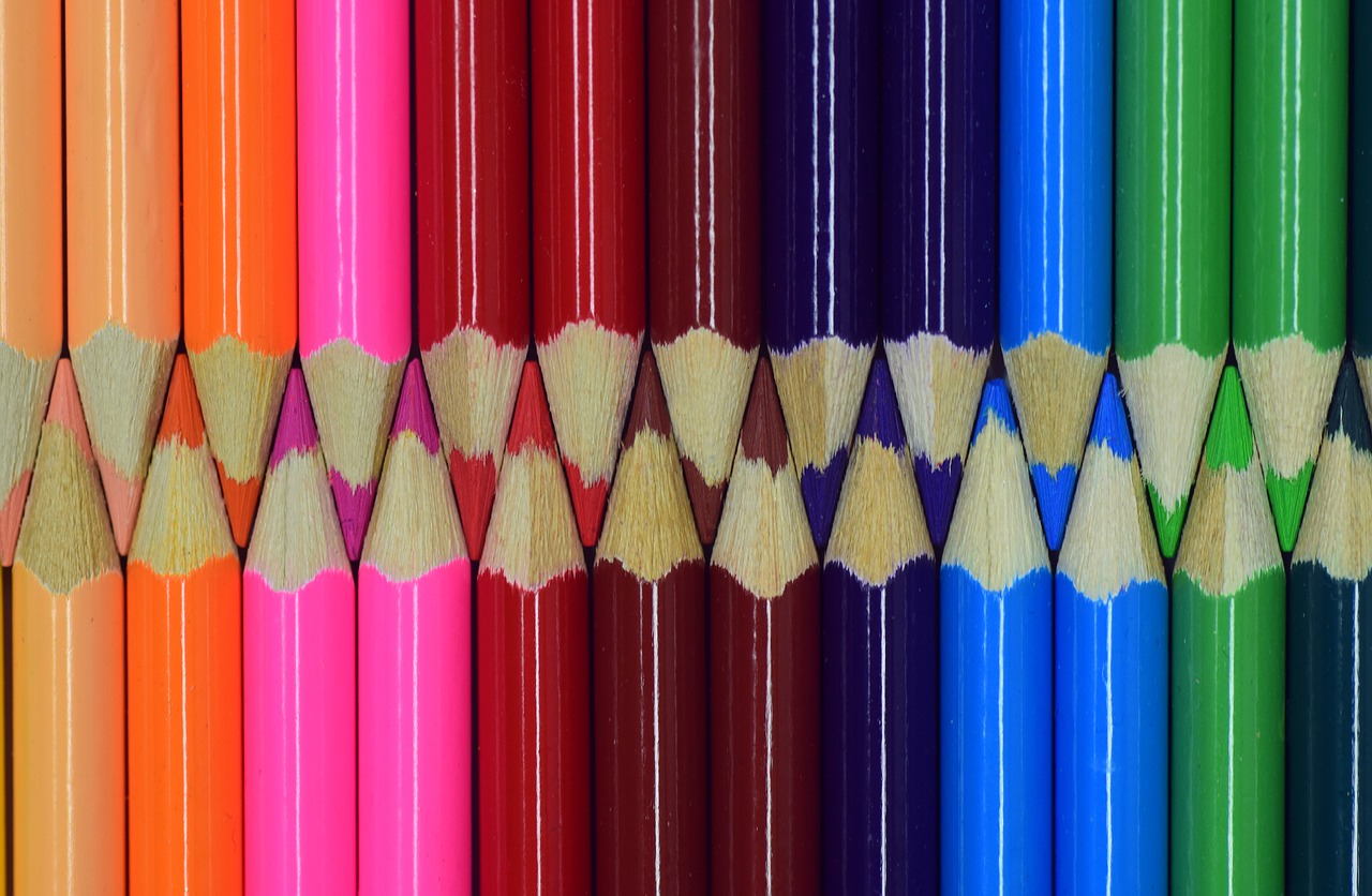 color wood pen colorful free photo