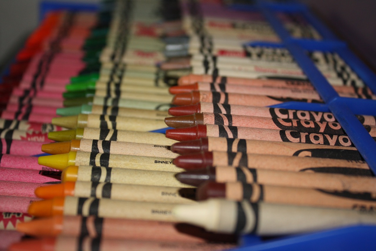 color  crayons  kids free photo