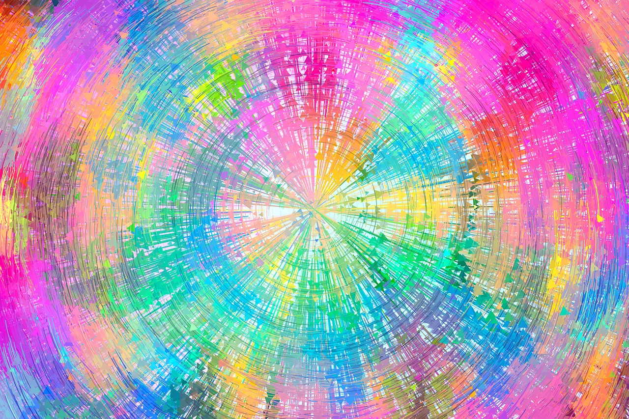 color  radial  concentric free photo