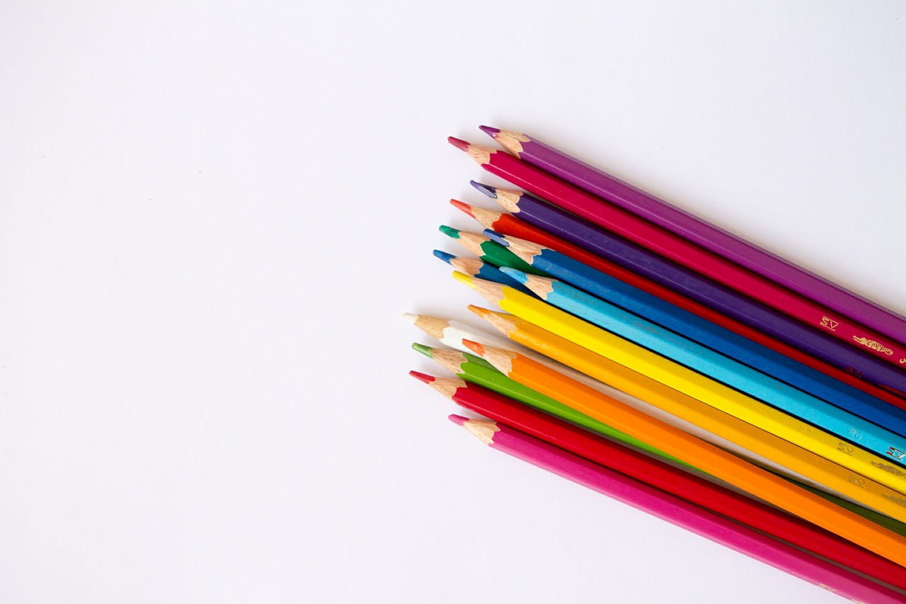 color color pencil design free photo