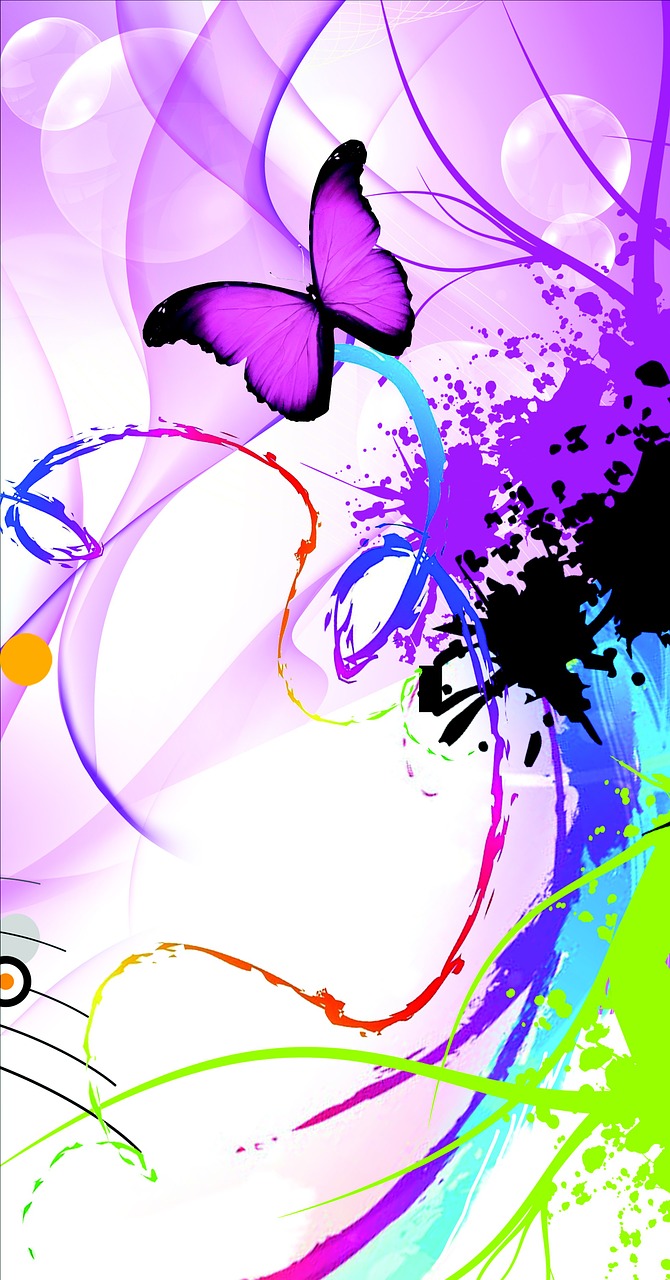 color butterfly design free photo