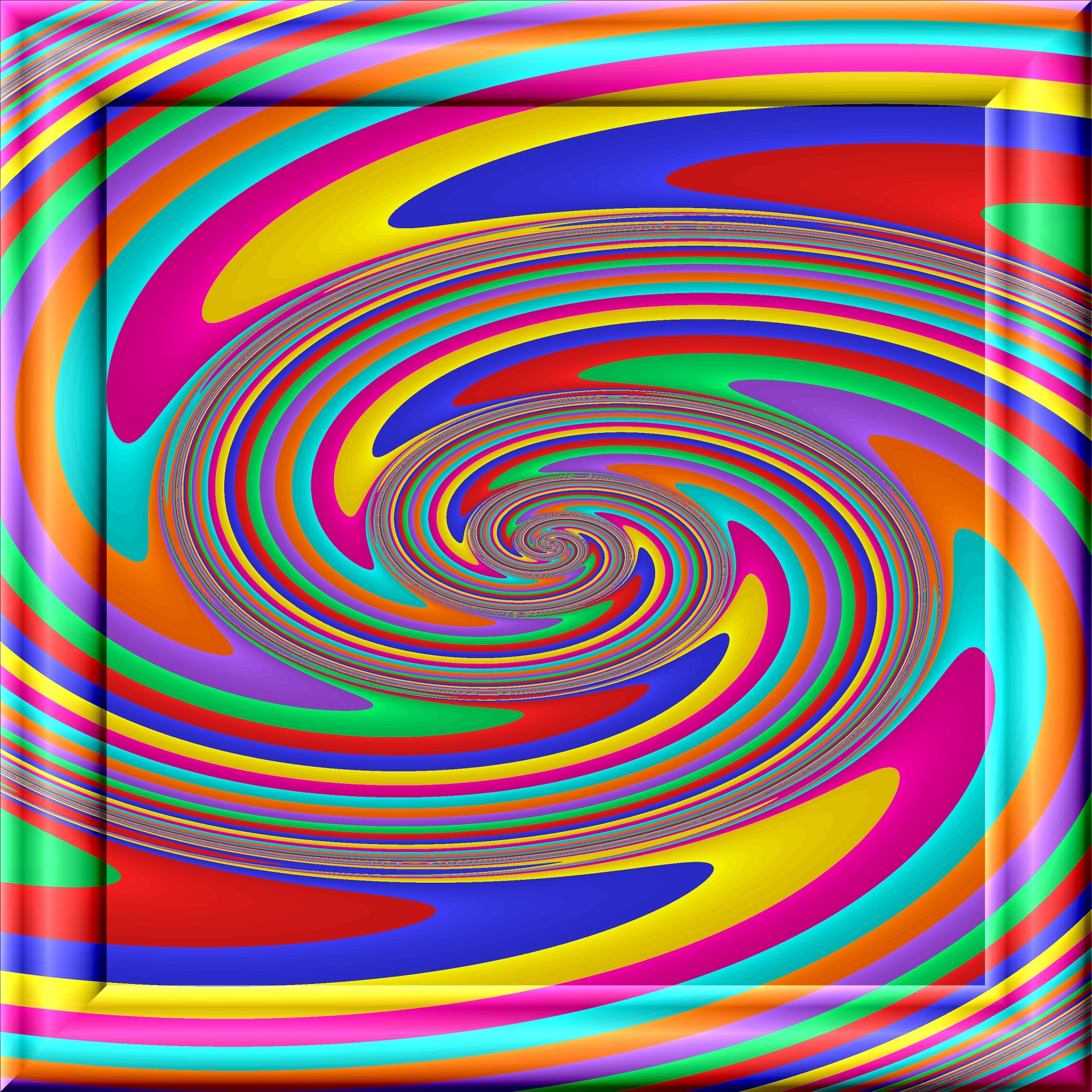 frame color fractal free photo