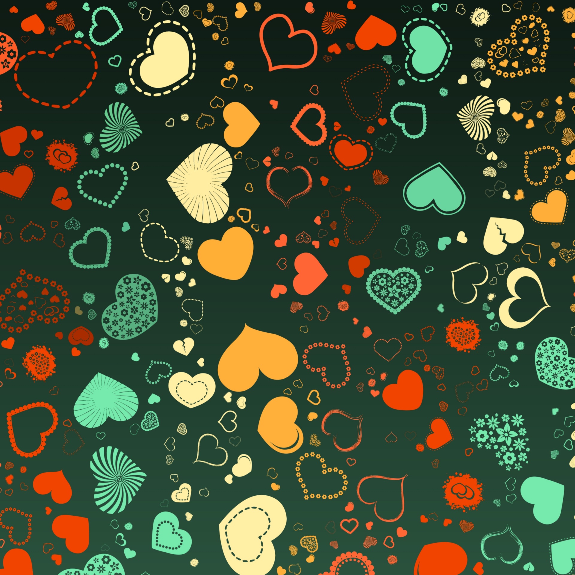 wallpaper color hearts free photo