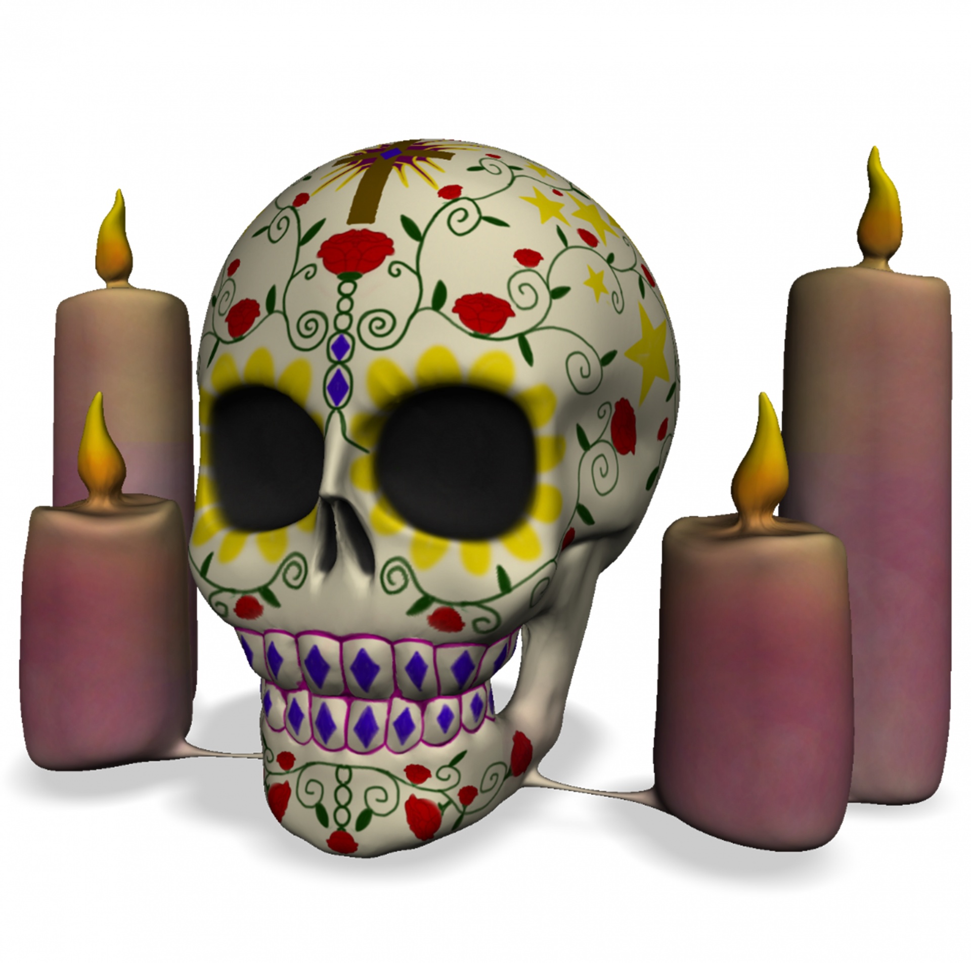 candles skull icon free photo