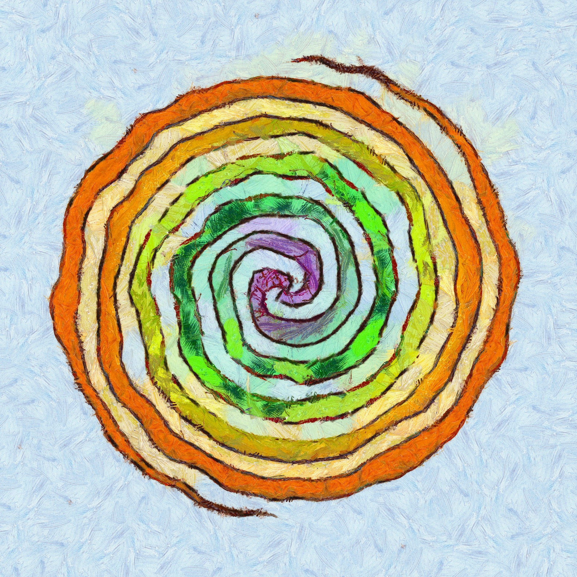 spiral color van gogh free photo