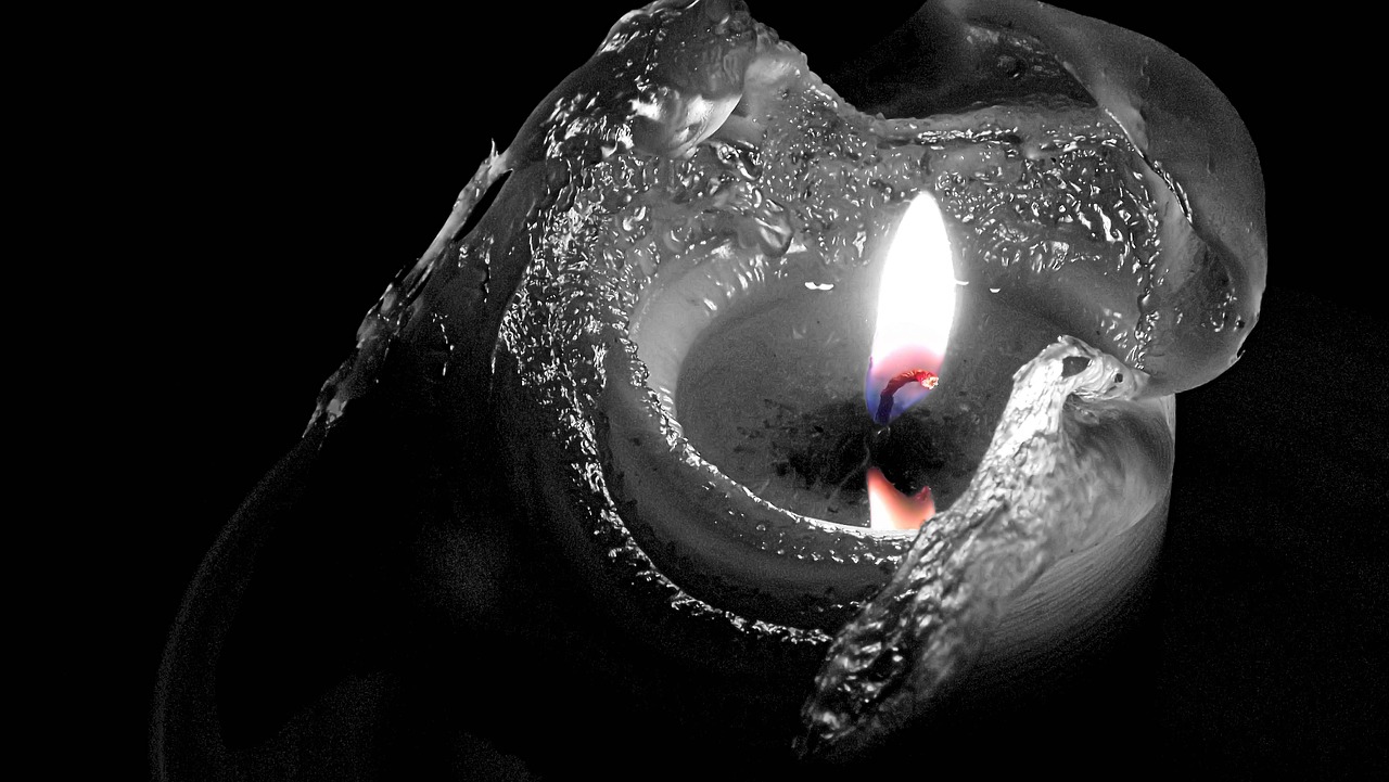 colored flame candle free photo