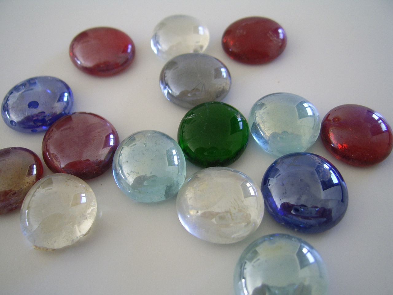 colored glass pebbles free photo