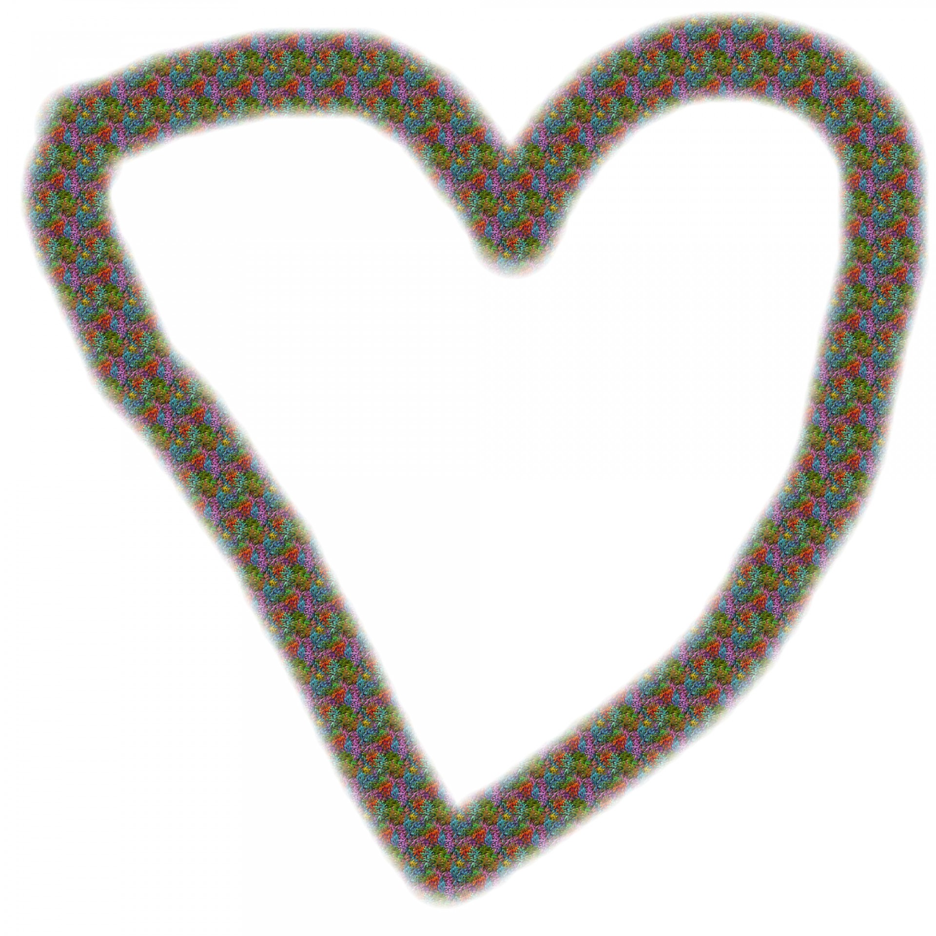 colored heart drawing free photo