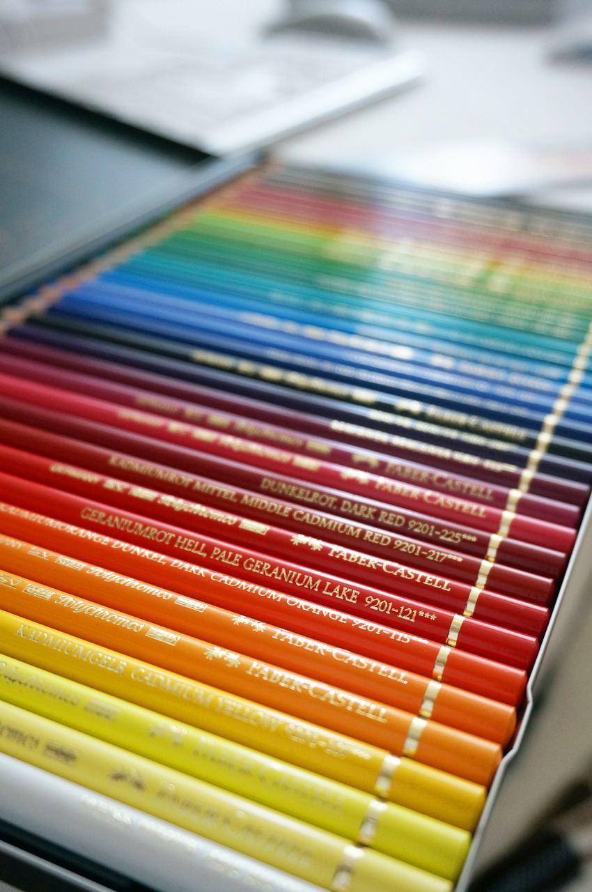 colored pencil art rainbow free photo