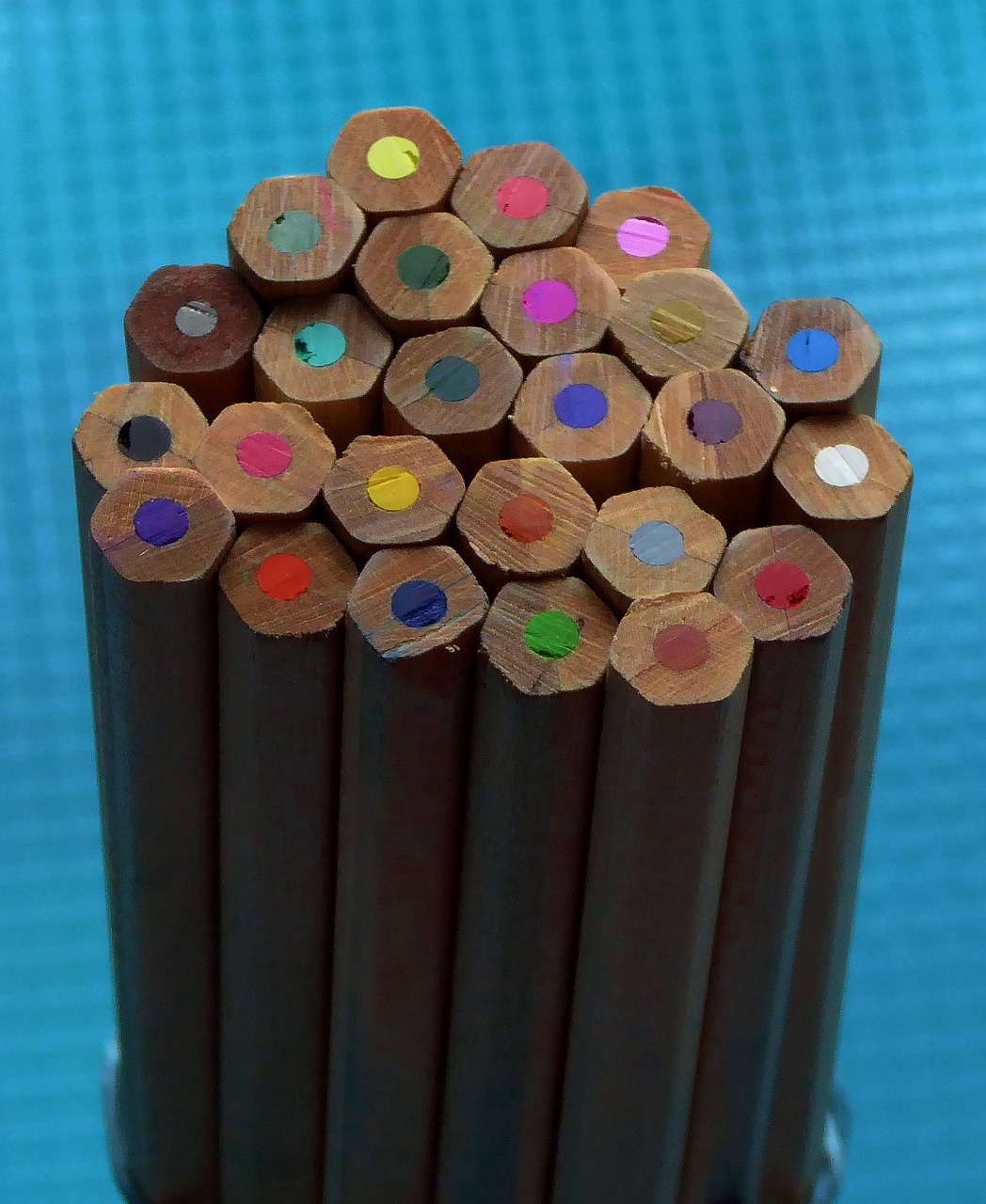 colored pencils wood with coloured mines free photo
