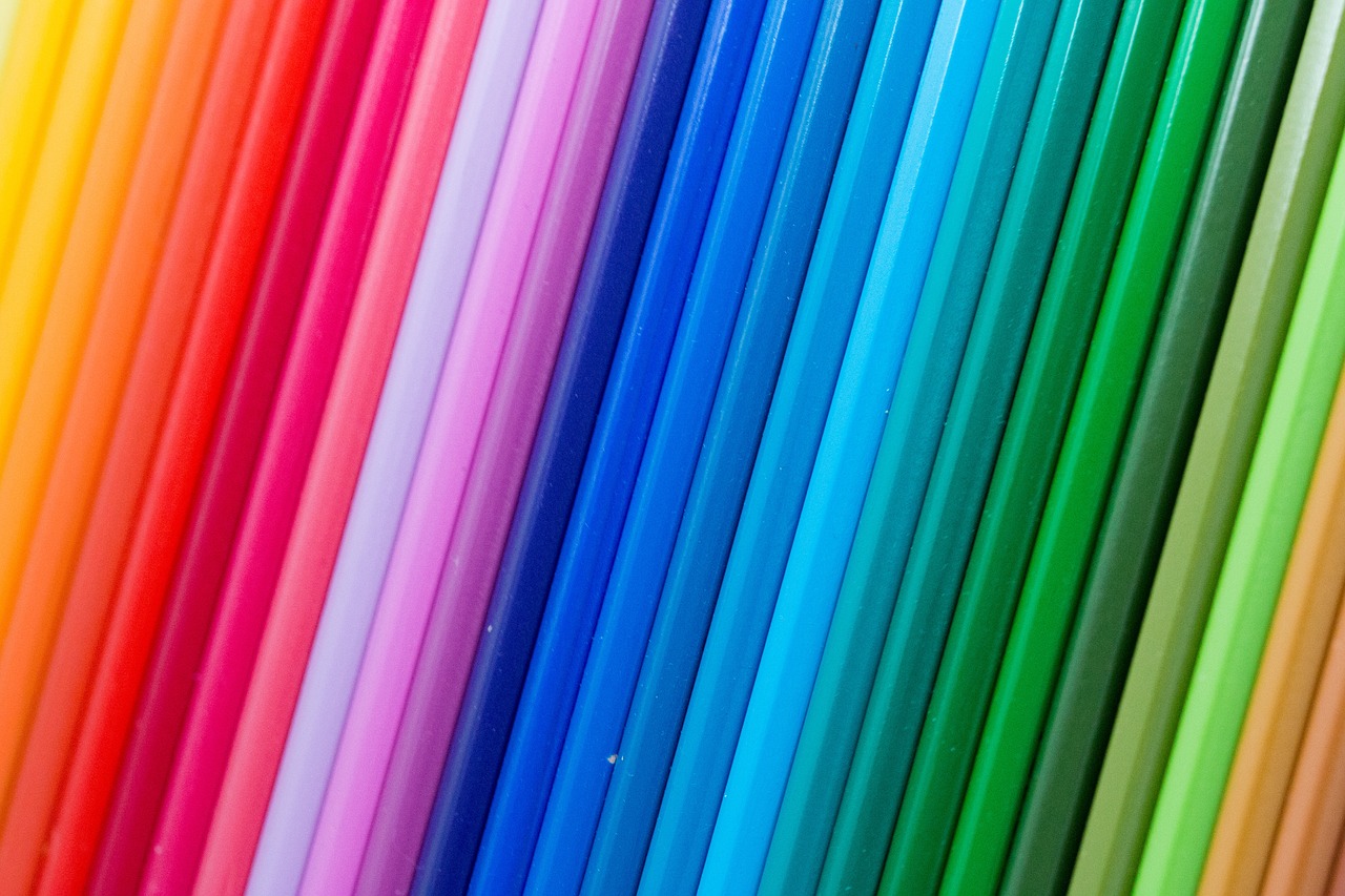 colored pencils colorful color free photo