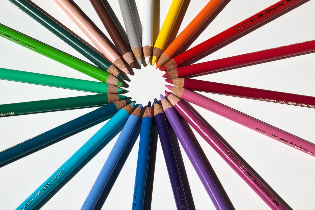 colored pencils colour pencils star free photo