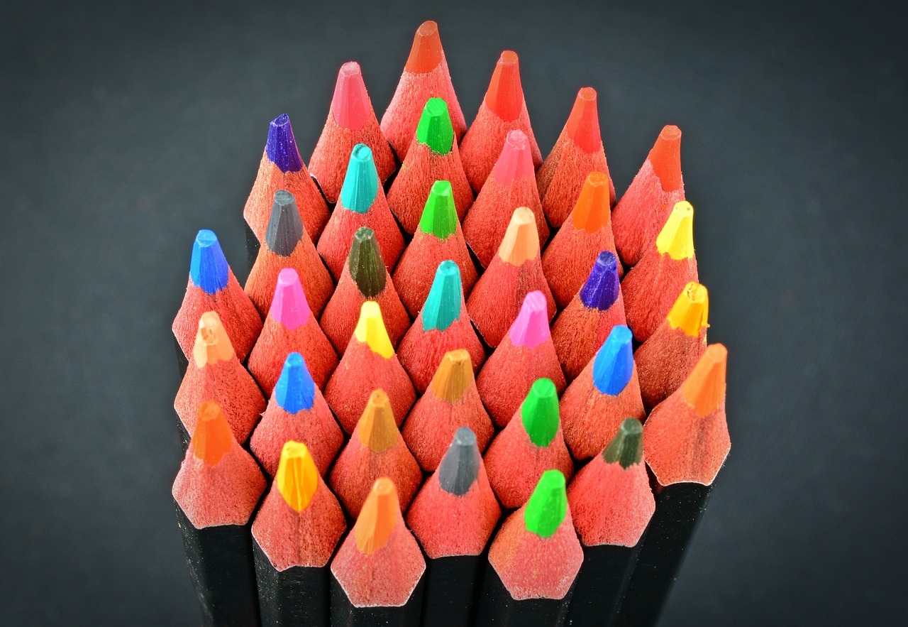 colored pencils pens color free photo