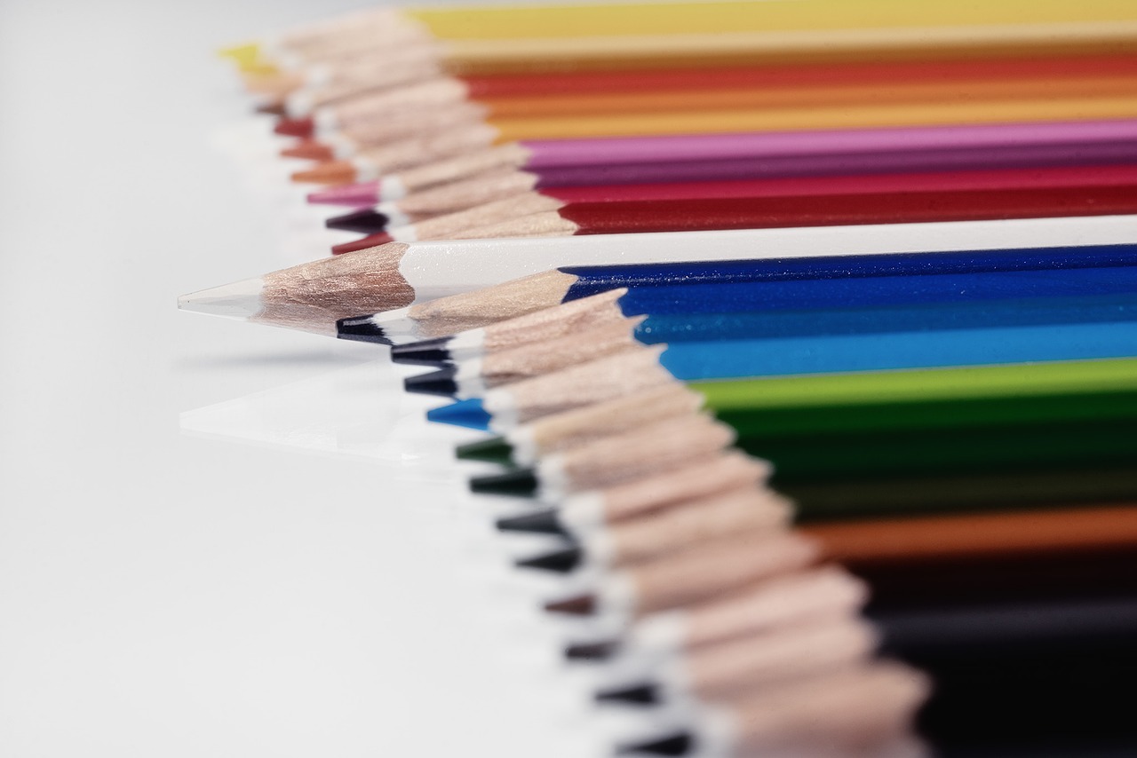 colored pencils color colour pencils free photo
