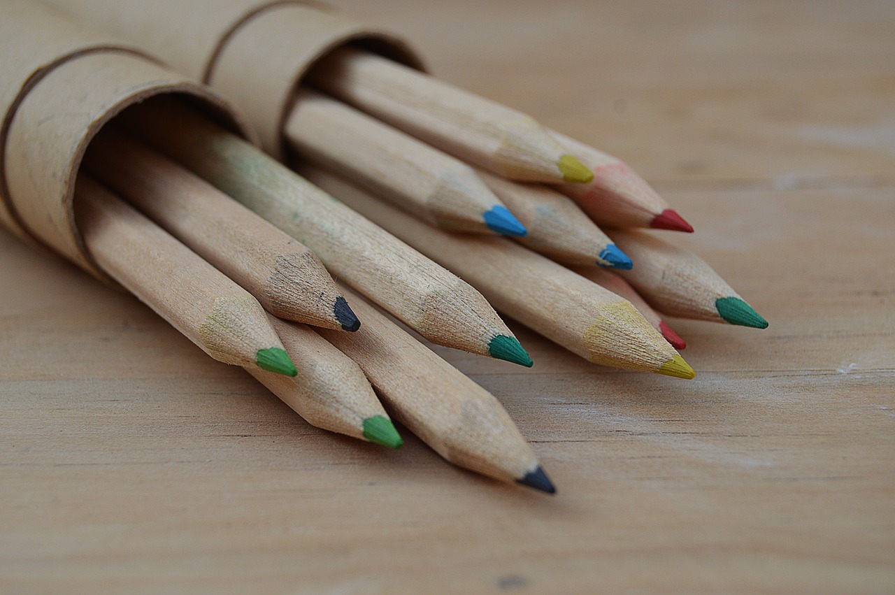 colored pencils wooden pencils pencils free photo