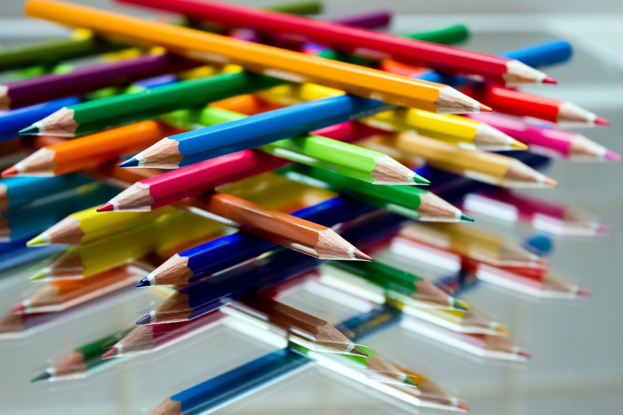 colored pencils paint school free photo
