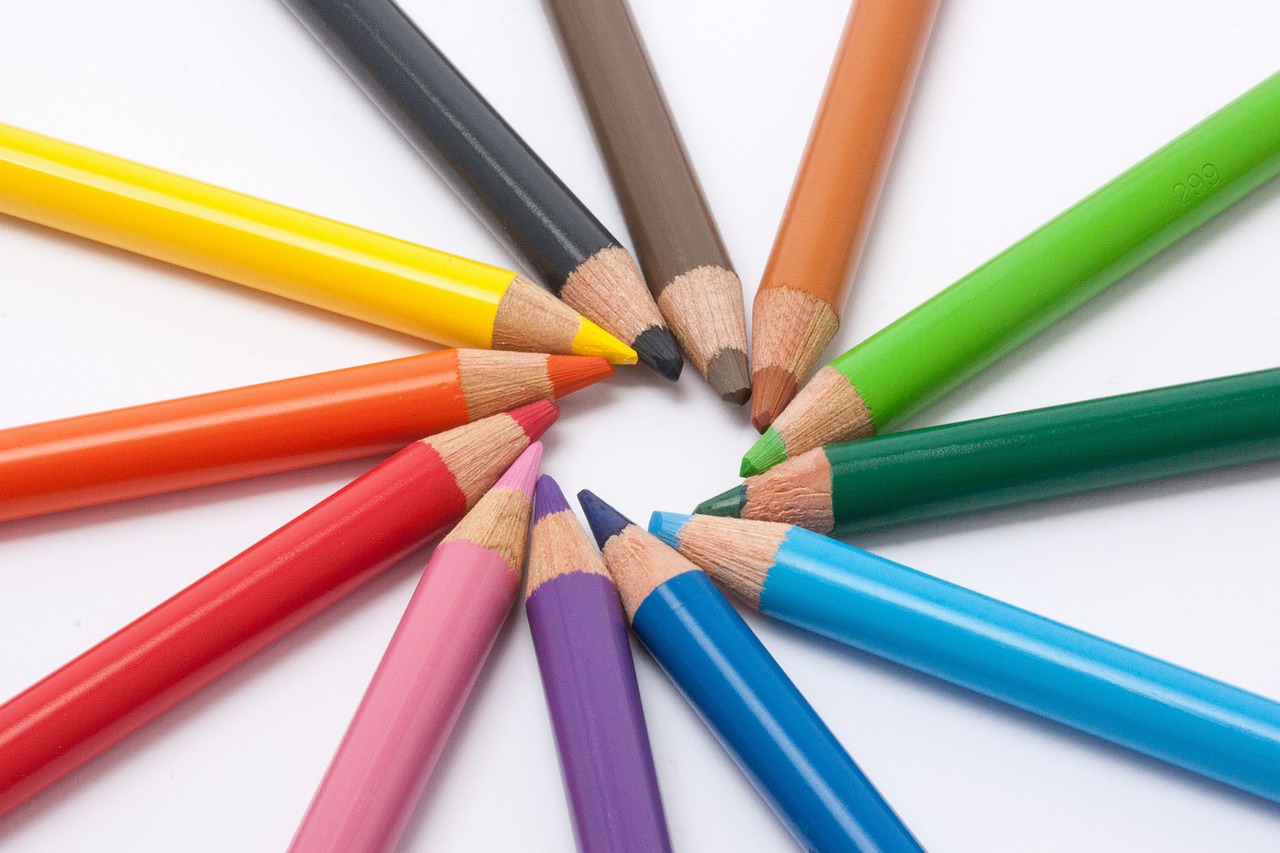 colored pencils colour pencils star free photo