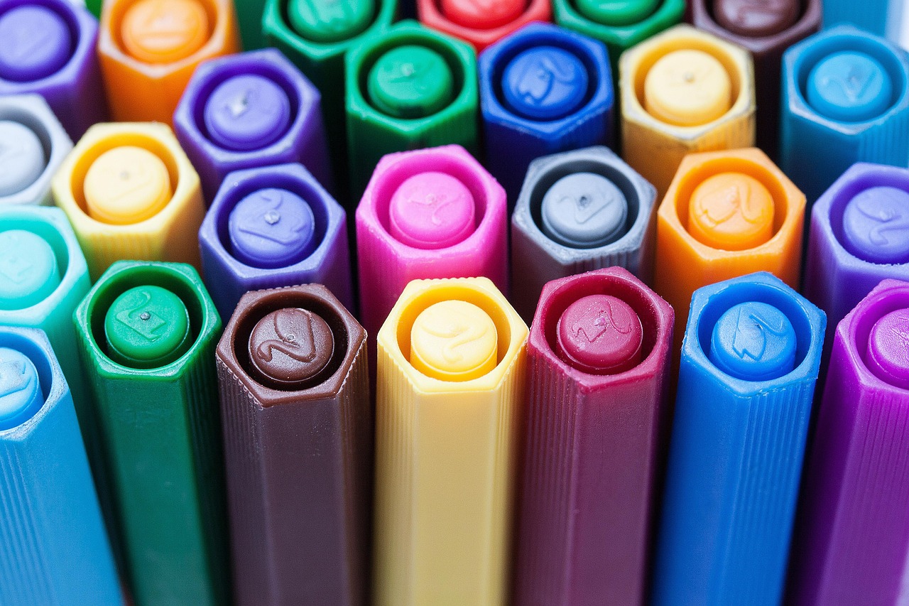 colored pencils felt tip pens color free photo