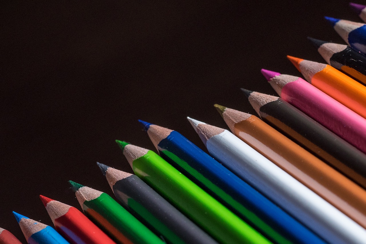 colored pencils wooden pegs pens free photo