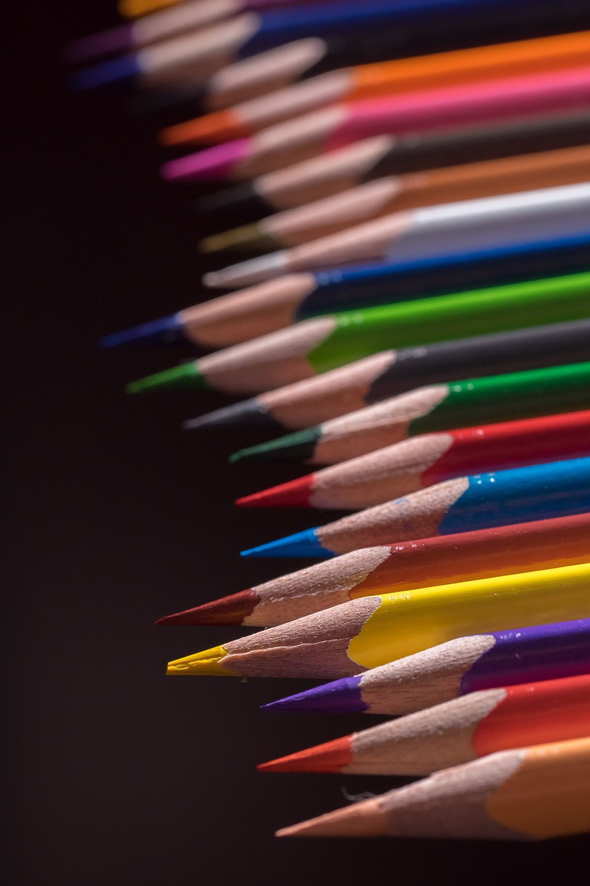 colored pencils wooden pegs pens free photo