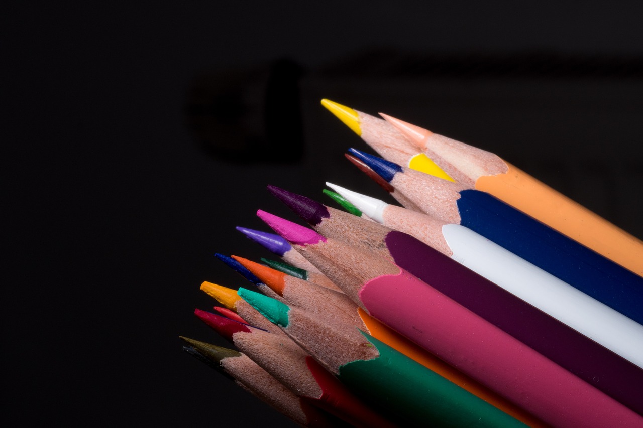 colored pencils wooden pegs pens free photo