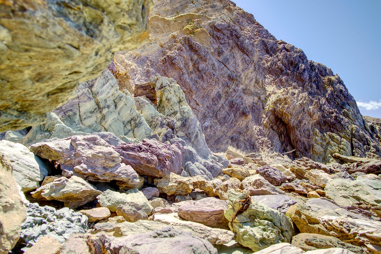 colored rocks  rocks  violet free photo