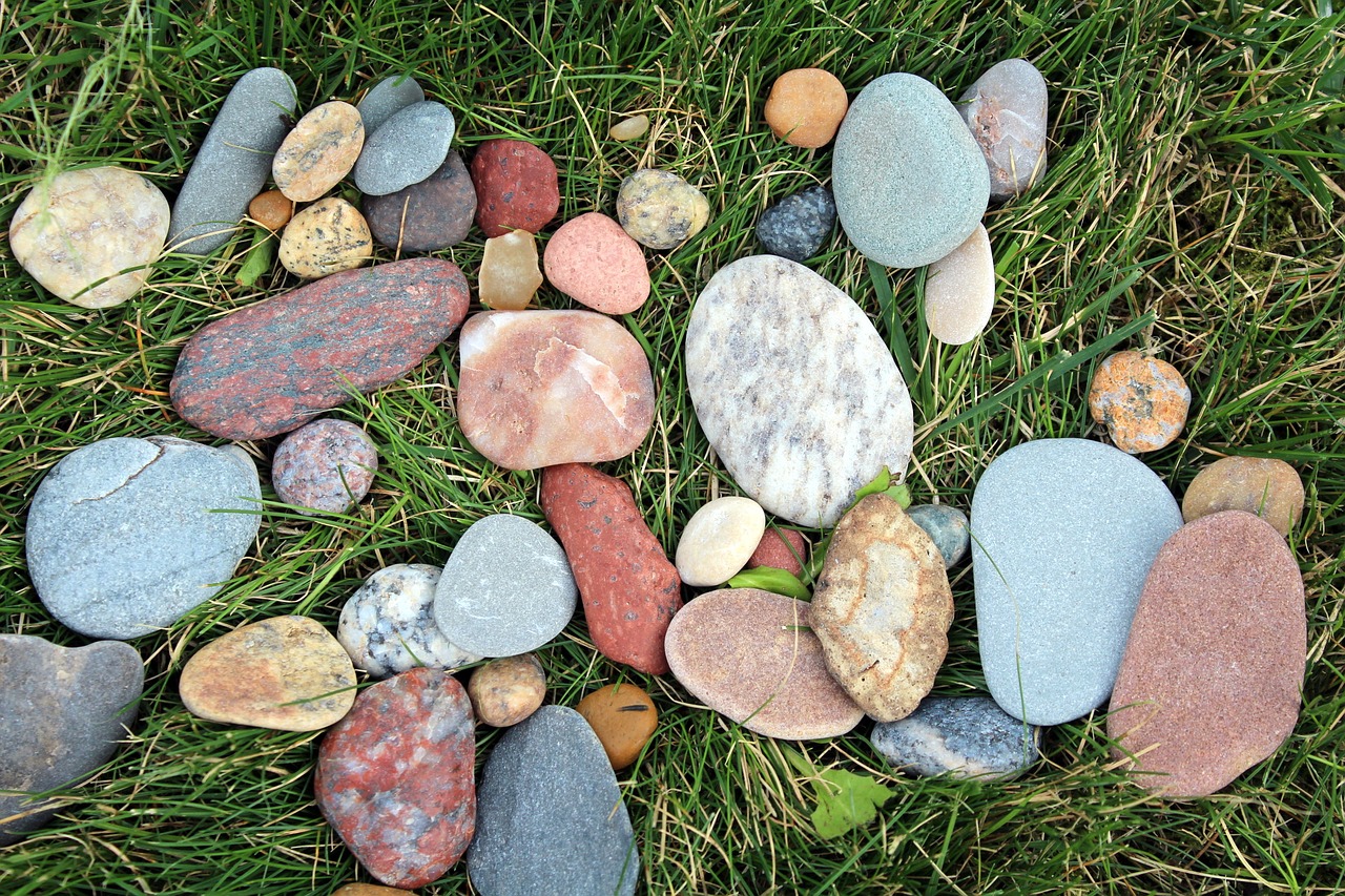 colored stones summer pebbles free photo