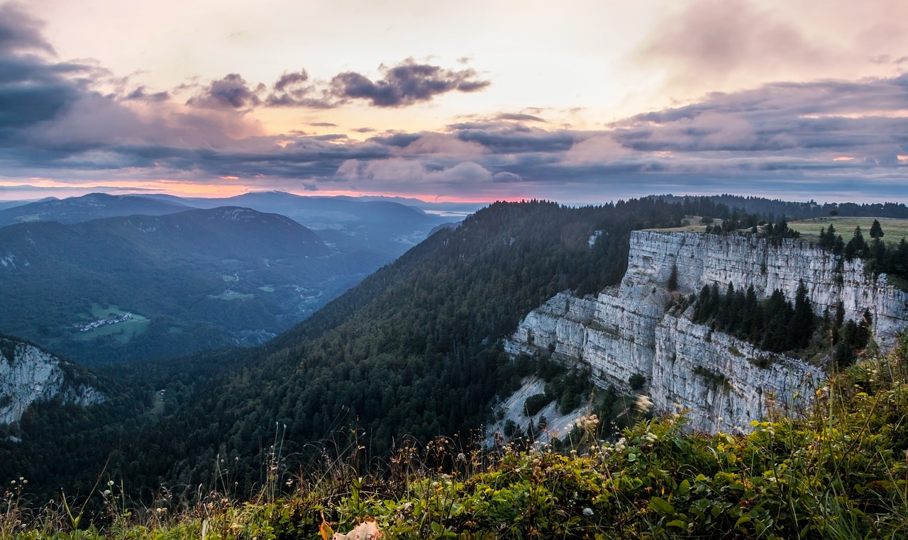 colored the horizon switzerland nature free photo