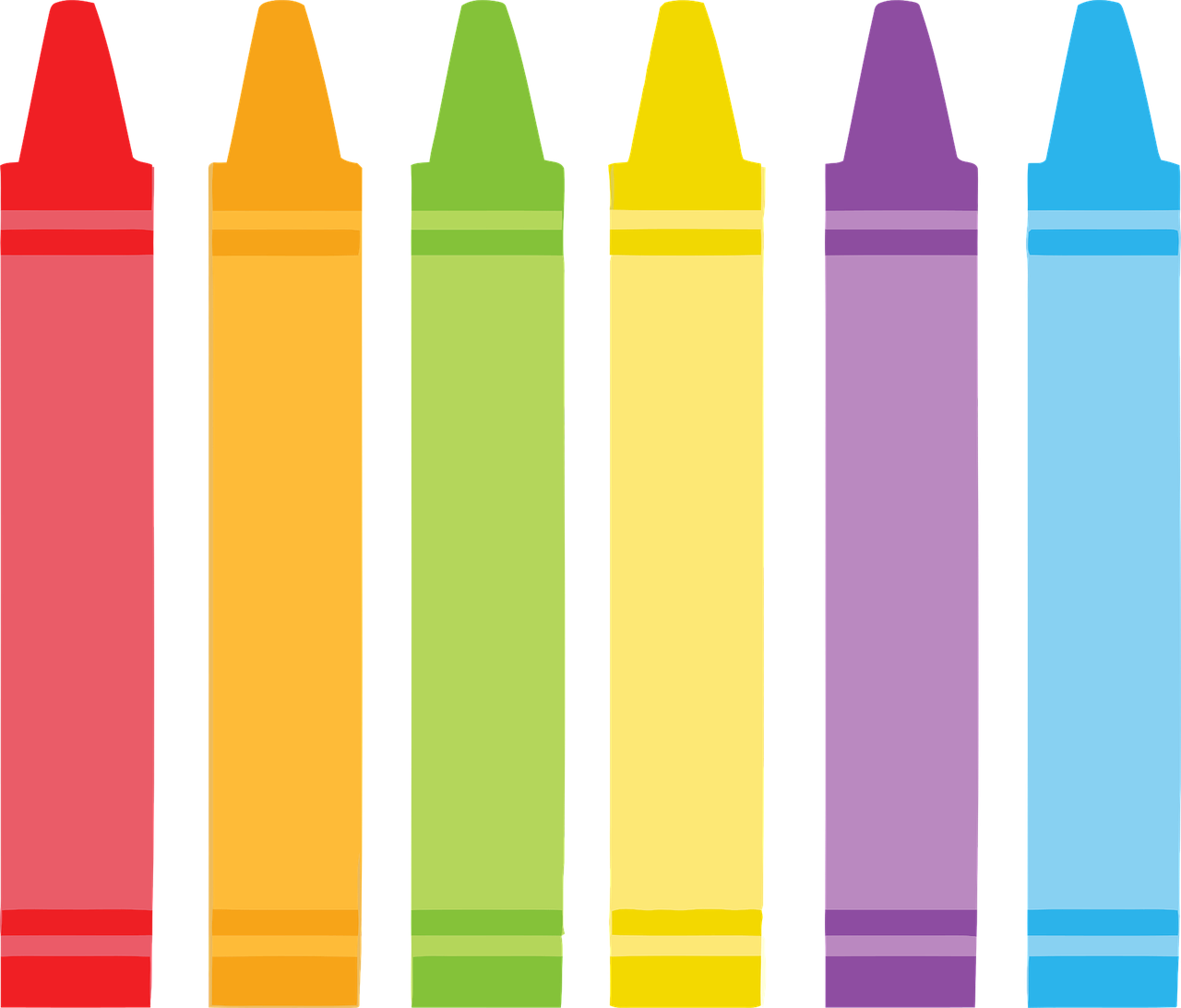 colorful crayons draw free photo