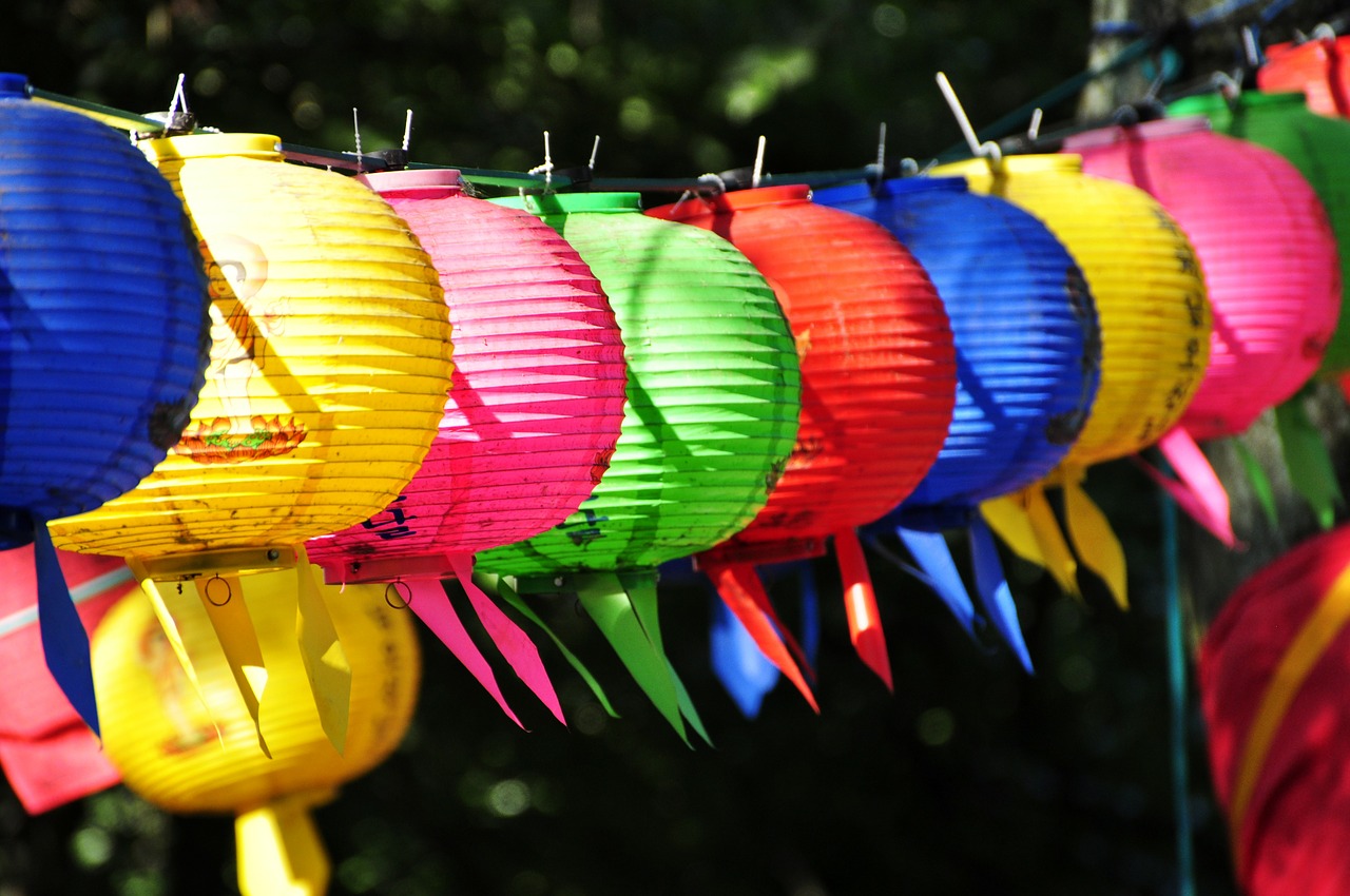 colorful lampion red free photo