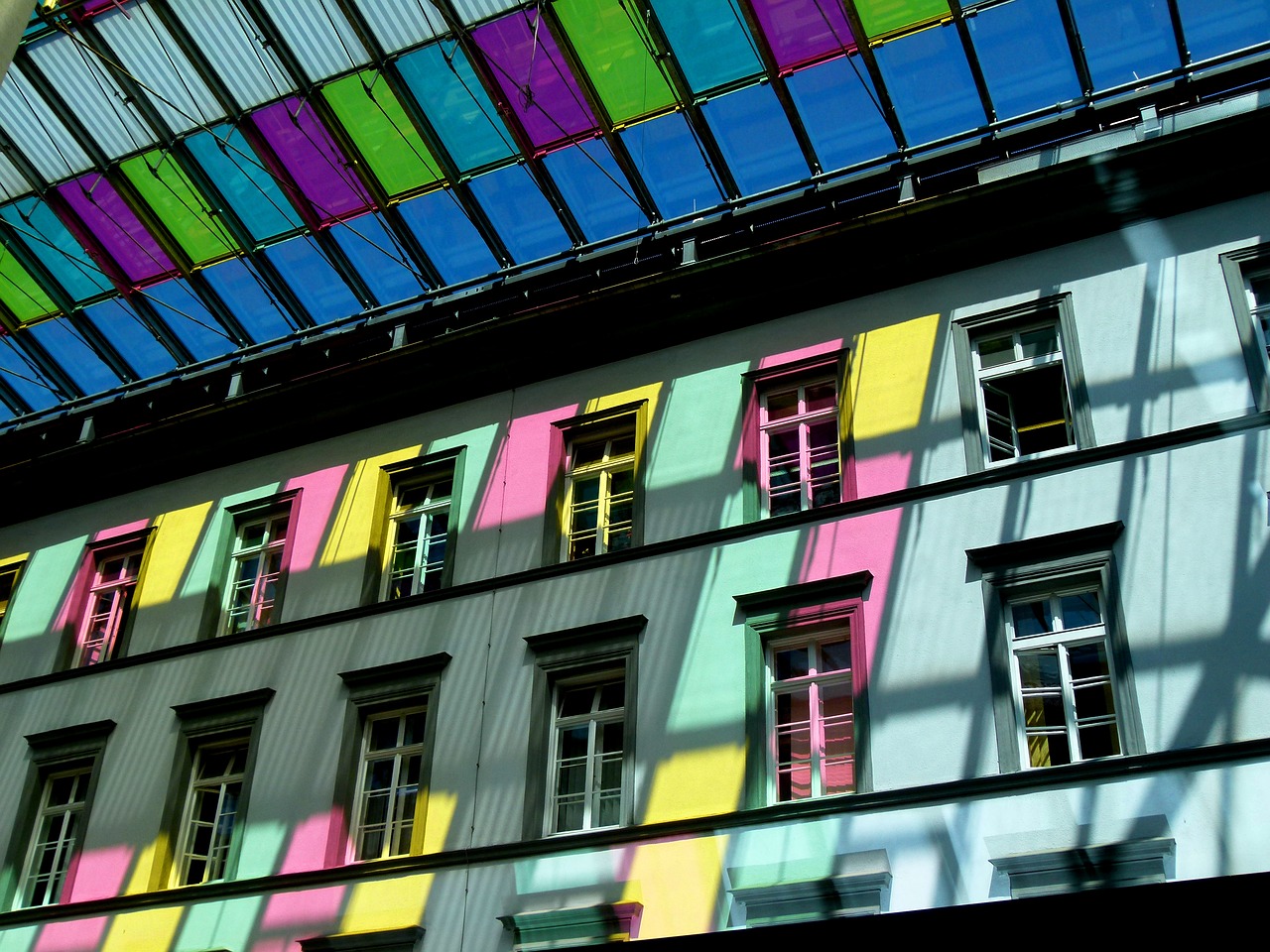 colorful building architecture free photo