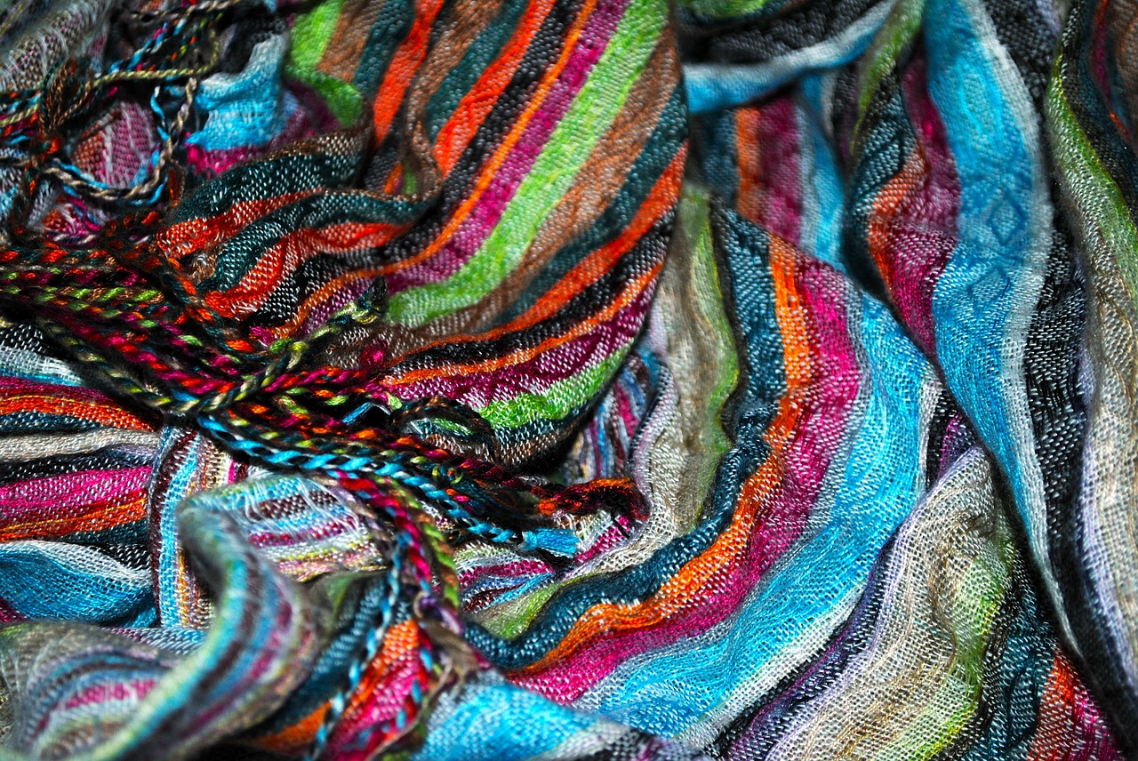 colorful texture scarf free photo