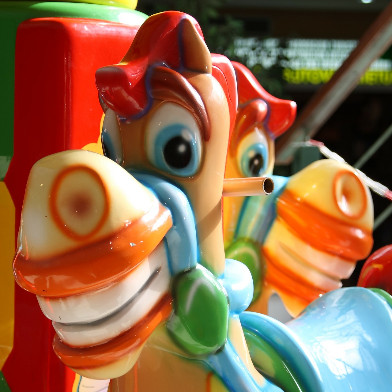 colorful horse toys free photo