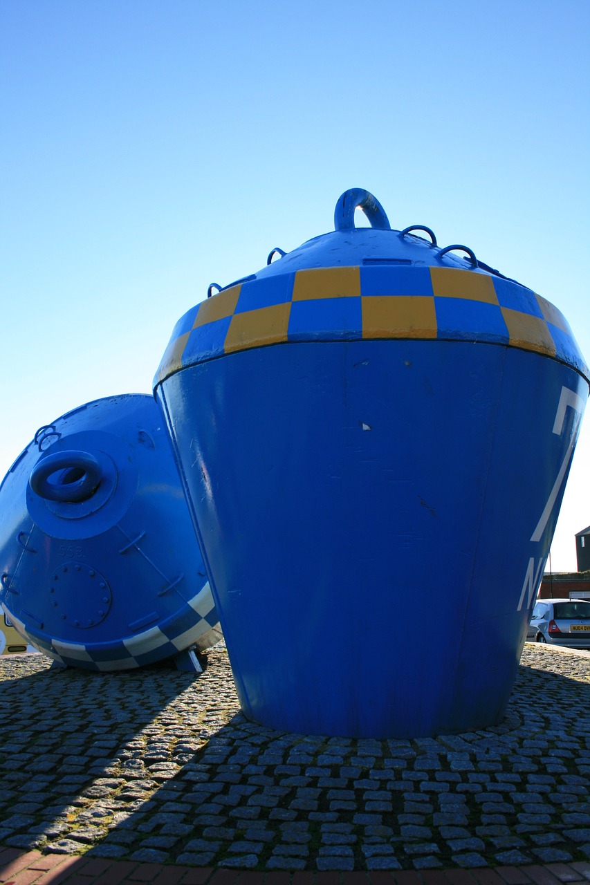 colorful blue buoy free photo