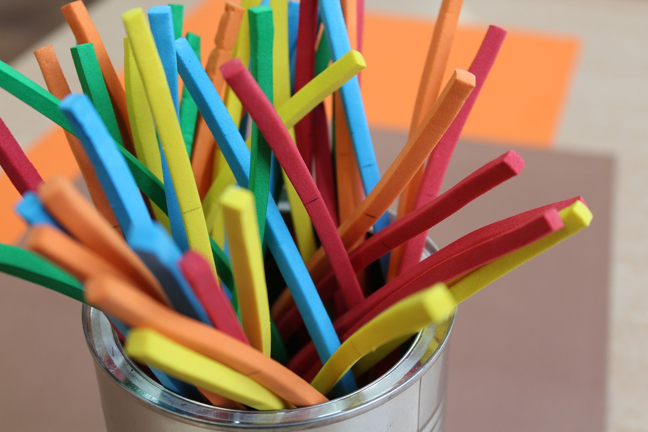 colorful sticks children free photo